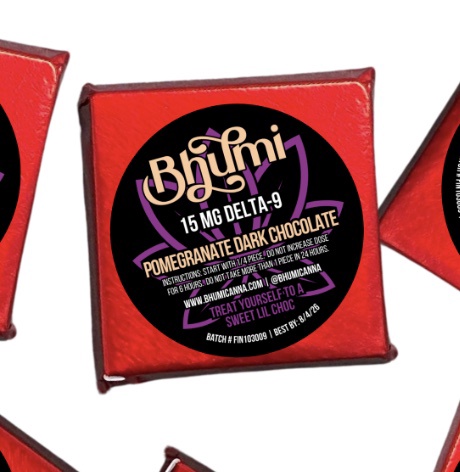 Bhumi | Chocolate Bite | Passion Pomegranate Dark Chocolate Bite | 15MG Delta 9